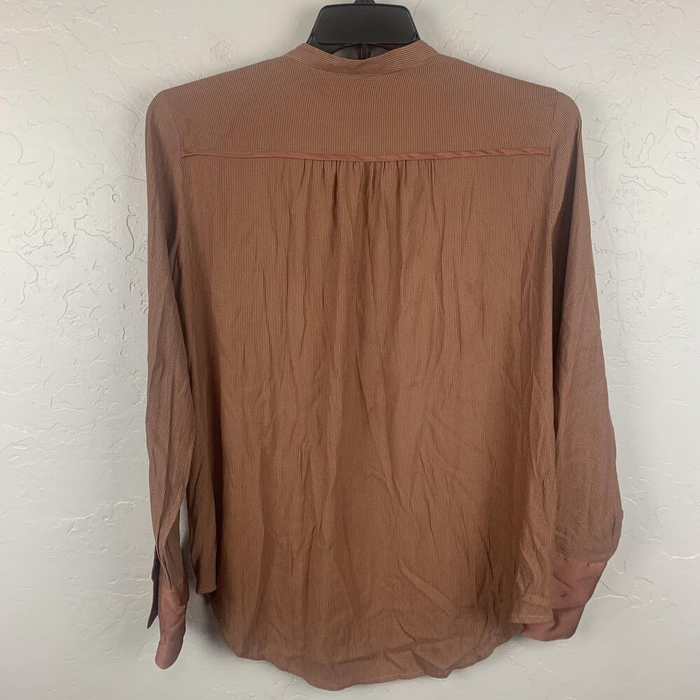 Free People Shirt Womens Medium Brown Henley Tunic Long Sleeve Boho Top - Picture 2 of 9